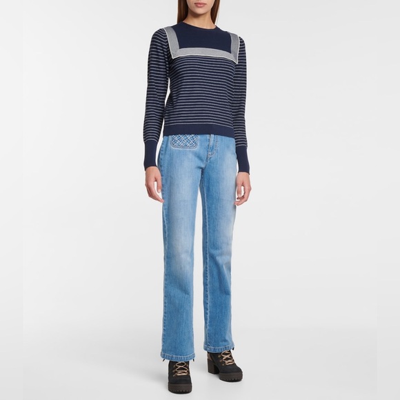 NWOT SEE BY CHLOÉ Eileen leather Lace-Up Shearling-Lined Hiking Boots Size 10.5 - Picture 7 of 15